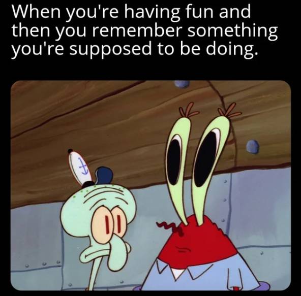 meme SpongeBob tentang keresahan mahasiswa (reddit.com/Creative_Enjoyer64)