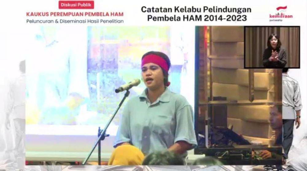 Agenda catatan kelabu pelindungan Pembela HAM 2014-2024, secara daring, Jumat (27/9/2024)