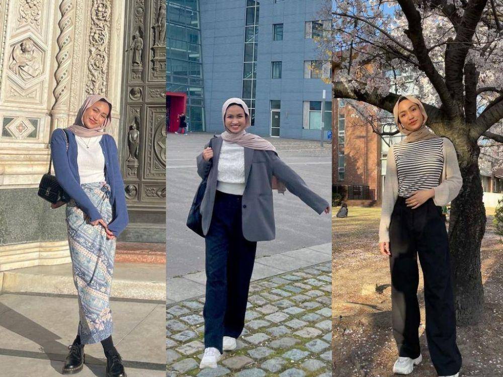 7 Ide OOTD Hijab ala Xaviera Putri, Cocok Dipakai buat Ngampus!
