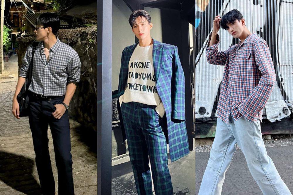 9 Ide Mix and Match Plaid Outfit ala DK SEVENTEEN