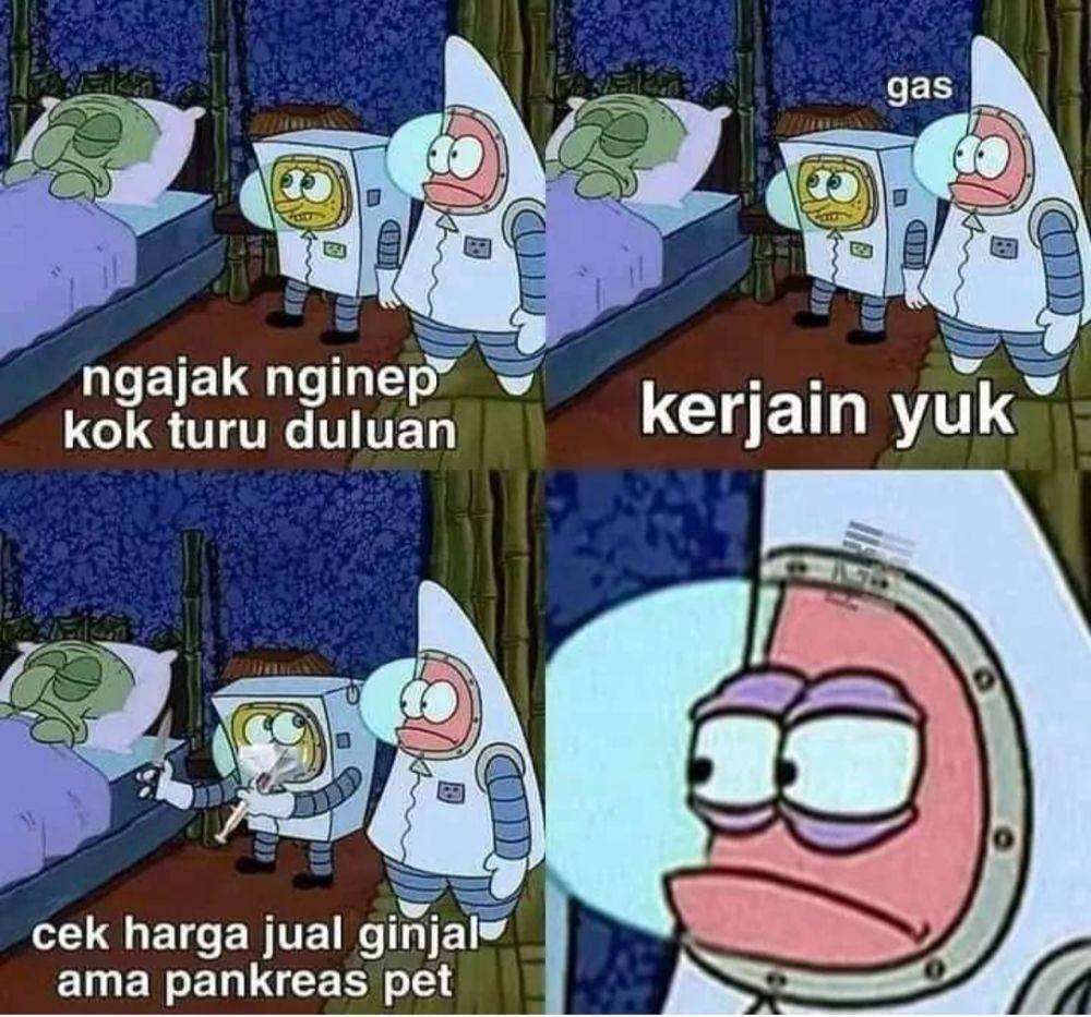 meme menginap di rumah teman (instagram.com/shitpost.fams.id)
