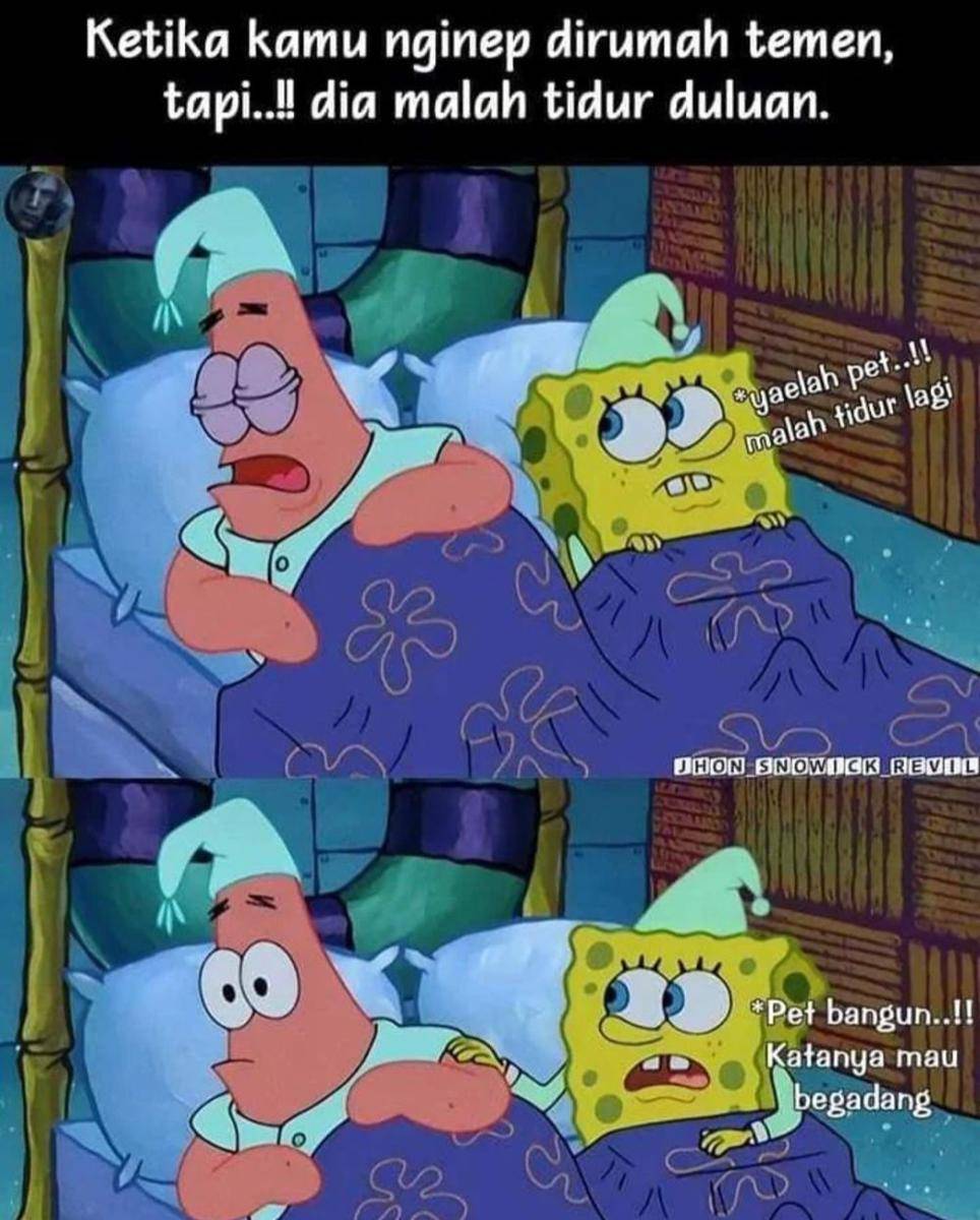 meme menginap di rumah teman (instagram.com/shitpost.fams.id)
