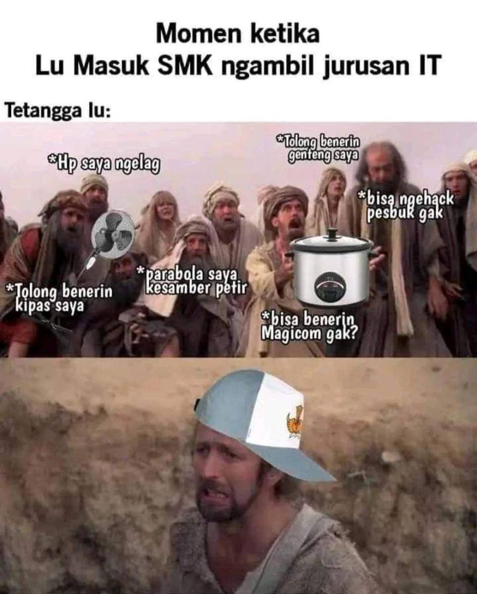meme sekolah jurusan IT (instagram.com/memecomic.id)