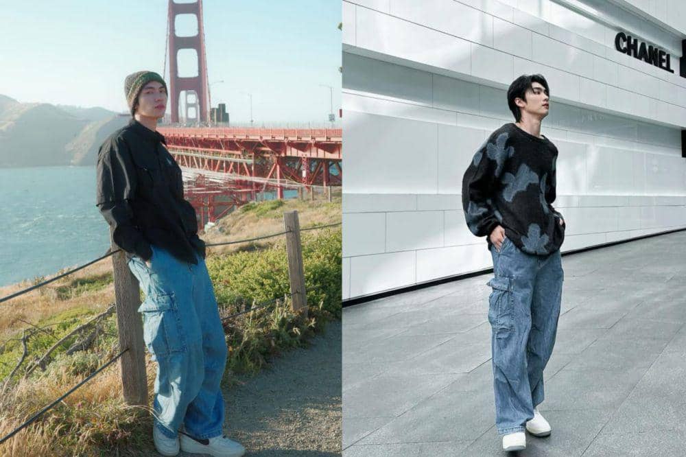 7 Inspirasi Outfit Celana Kargo ala Aktor Boss Chaikamon, Super Trendi