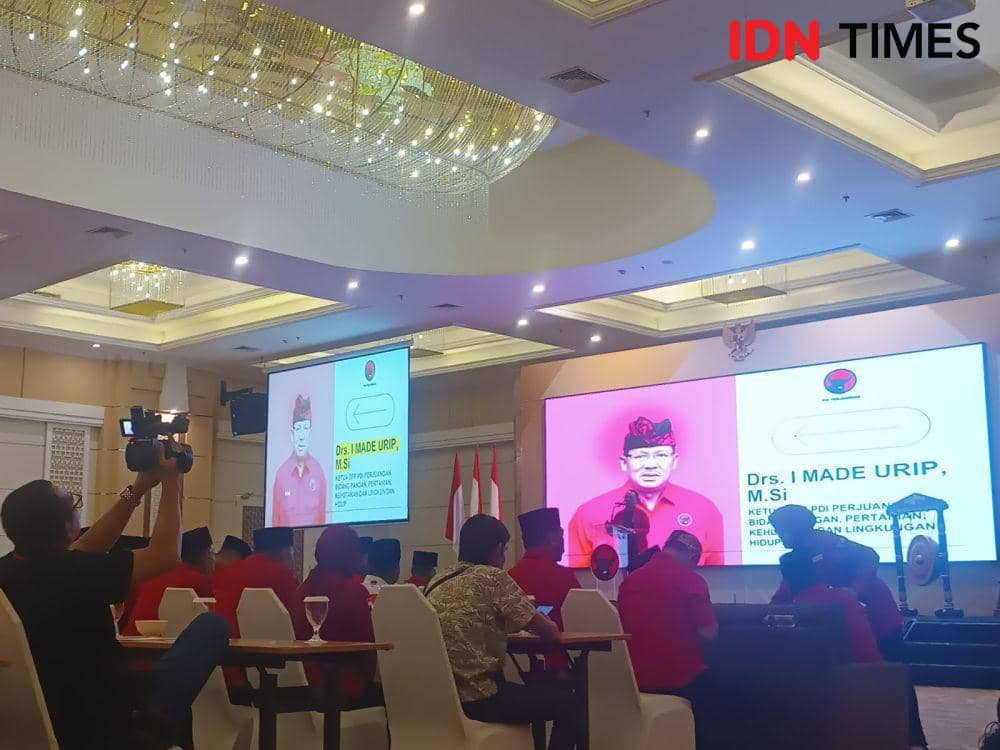 Rakerdasus PDIP Lampung di Kota Bandar Lampung, Sabtu (28/9/2024). (IDN Times/Tama Yudha Wiguna).