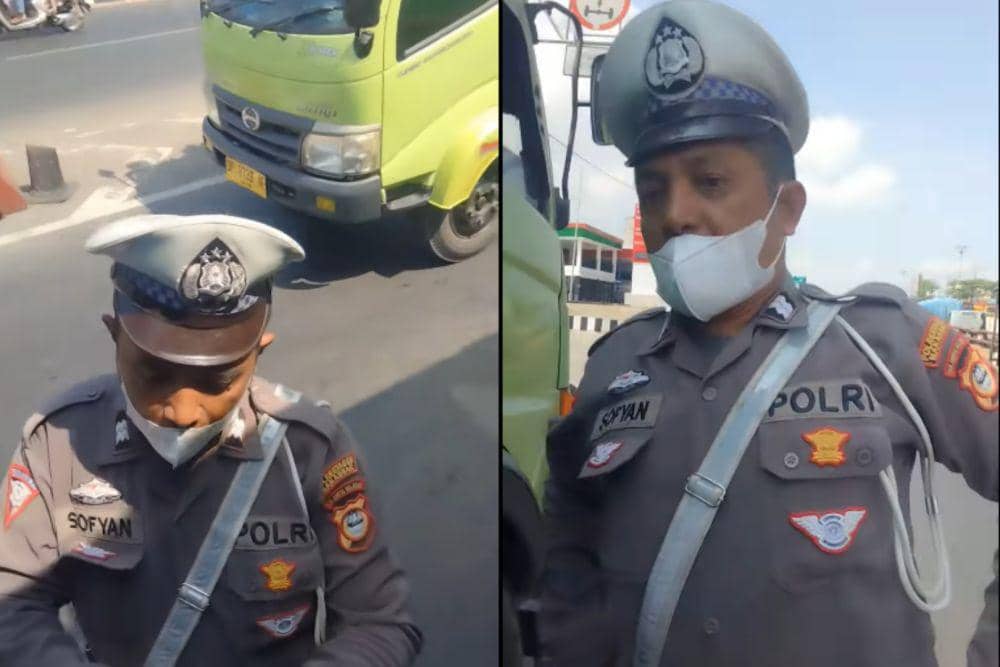 Viral Video Cekcok Sopir Truk dengan Polantas: Kesalahan Saya Apa?