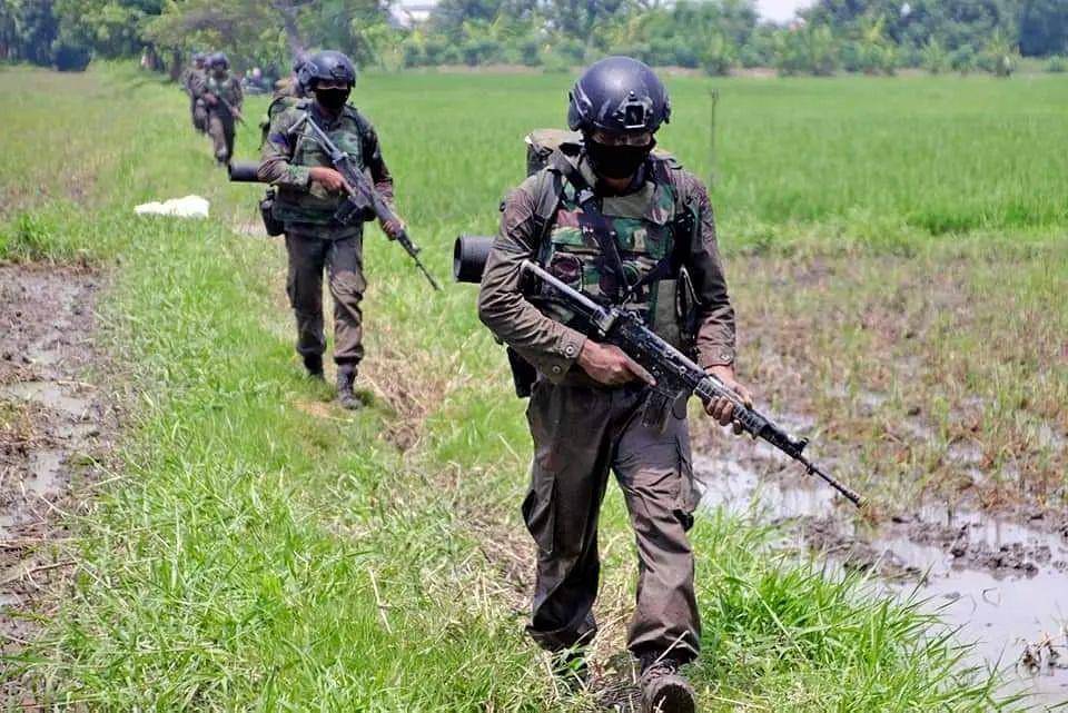 Latihan Patroli Tempur Rupanpur Yonif 3 Marinir pada 8 Februari 2022. (Instagram.com/tentara_nasionalindonesia)
