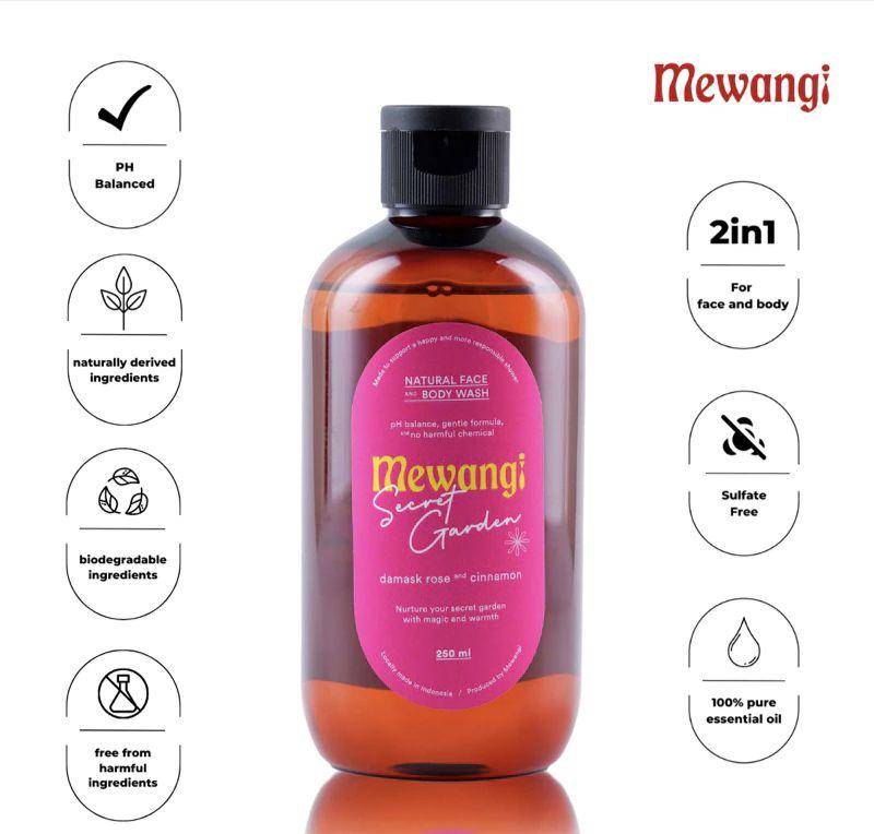 Mewangi Natural Face and Body Wash – Secret Garden (Shopee.co.id/Mewangi Lab)