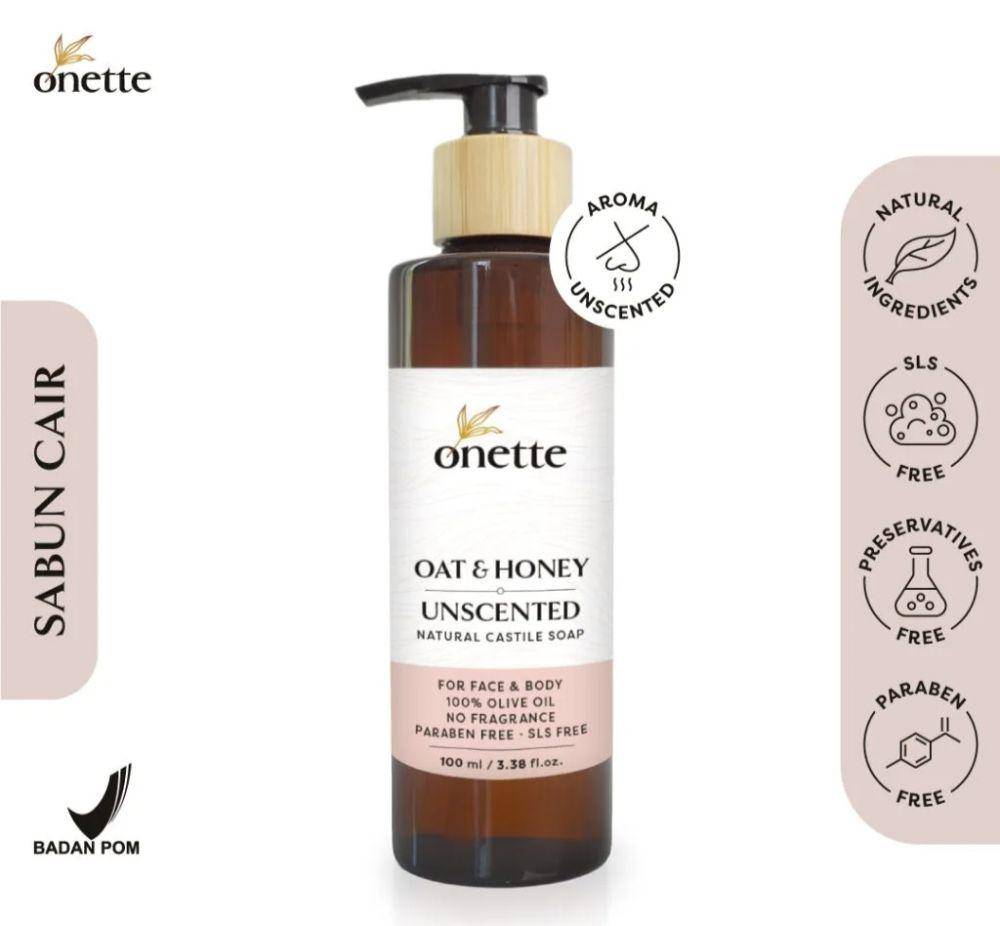 Onette Oat and Honey Natural Castille Soap (onette.id)