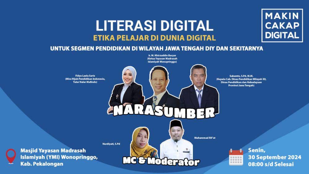 Literasi digital siswa SMP di Pekalongan. (dok Kemenkominfo)