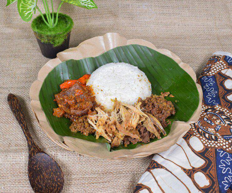 Ilustrasi nasi bakar (freepik.com/ junojenny2715)