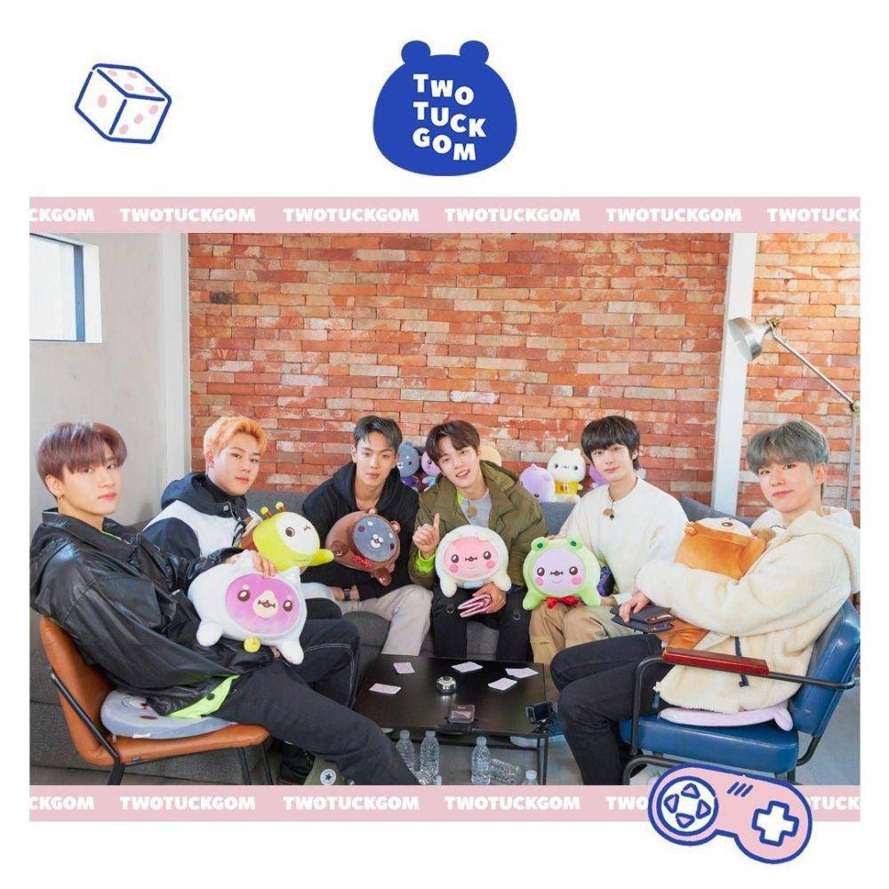 potret MONSTA X bersama karakter TWO TUCK GOM (instagram.com/twotuckgom)