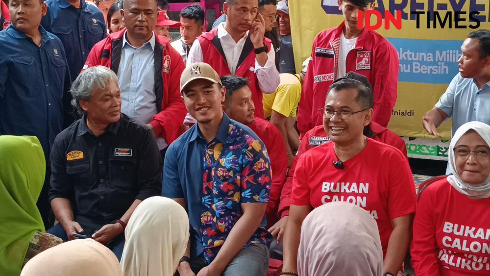 Kaesang Ikut Kampanyekan Arfi-Yena Menang di Pilwalkot Bandung