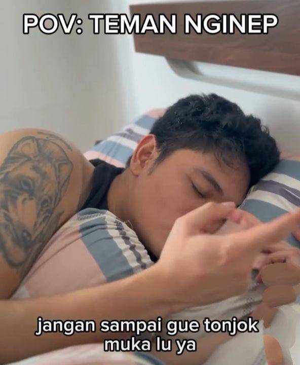 meme menginap di rumah teman (instagram.com/inderawanpangestu)
