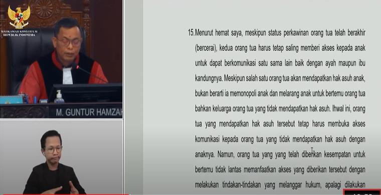 Baca Dissenting Opinion Hak Asuh Anak, Hakim MK Tahan Tangis