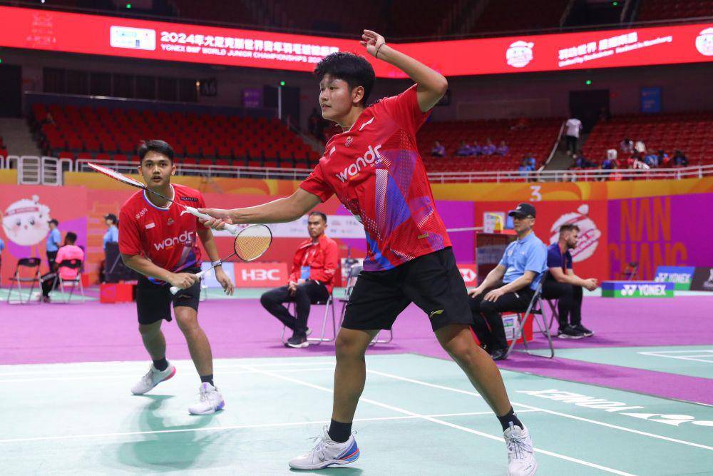 Wahyu Agung Prasetyo/Dexter Farrell di Piala Suhandinata 2024 (dok.PP PBSI)