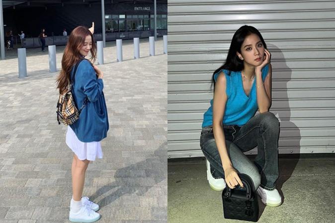 12 OOTD Nuansa Biru ala Jisoo BLACKPINK, Fresh dan Modis!