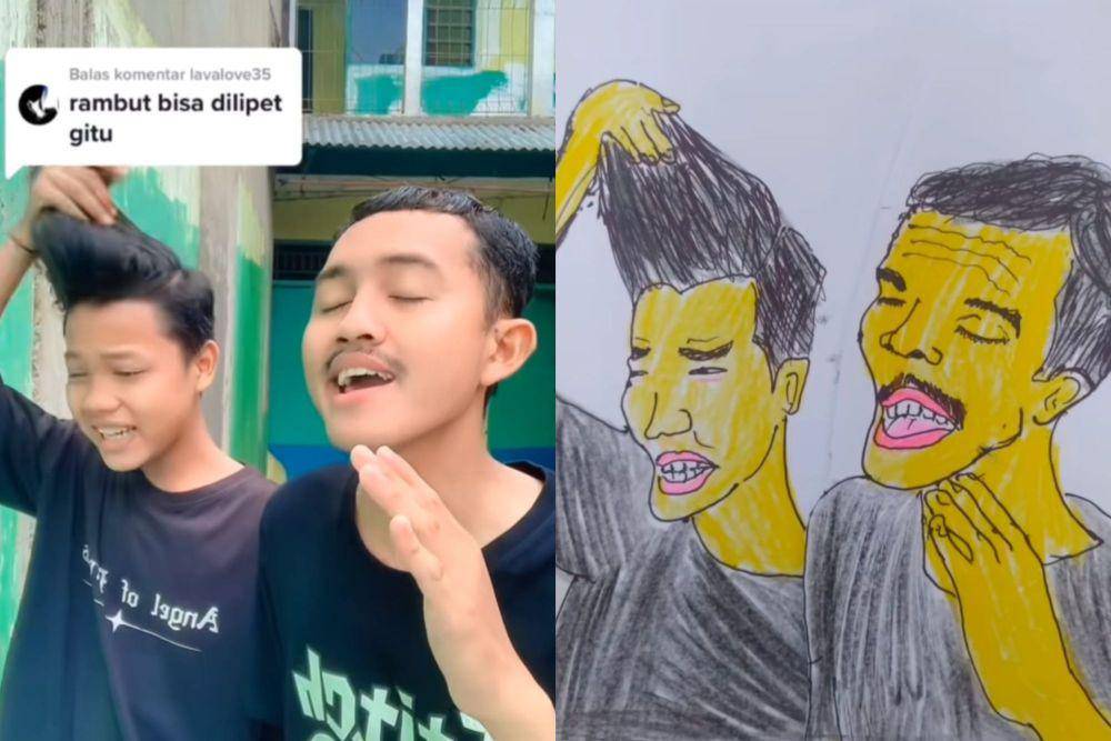 Hasil karya AA Drawing saat live TikTok (TikTok.com/aa_drawingfunny)