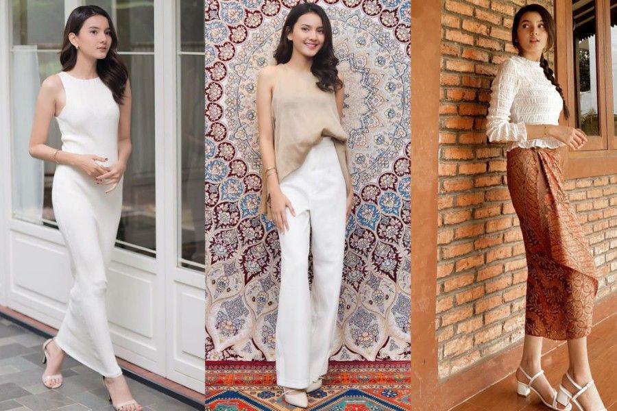 7 Padu Padan Outfit Putih ala  Nabila Zavira, Cocok sama Semua Warna!