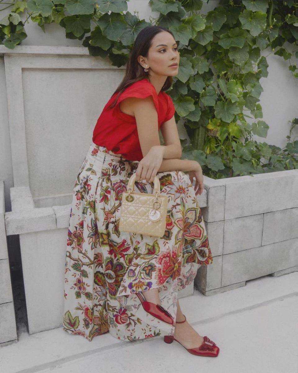 padu padan pattern outfit ala Alyssa Daguise (instagram.com/alyssadaguise)