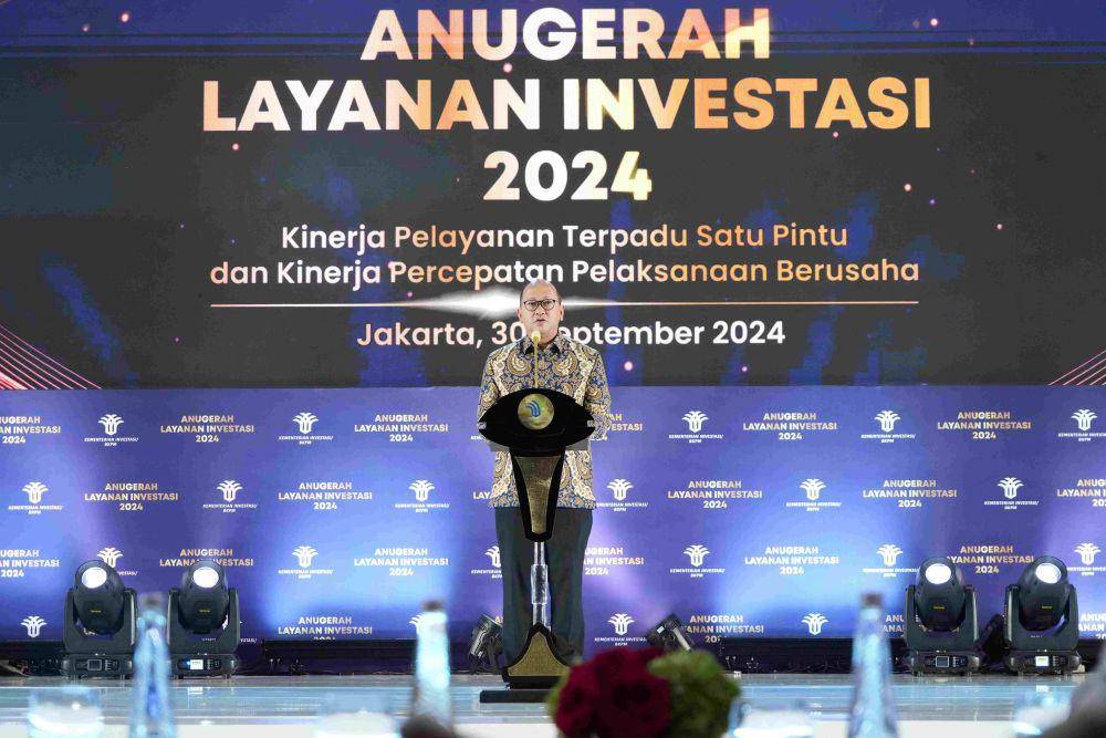 Kementerian Investasi/Badan Koordinasi Penanaman Modal (BKPM) kembali menyelenggarakan Anugerah Layanan Investasi tahun 2024, di Jakarta, Senin (30/9). (dok. Kementerian Investasi/BKPM)