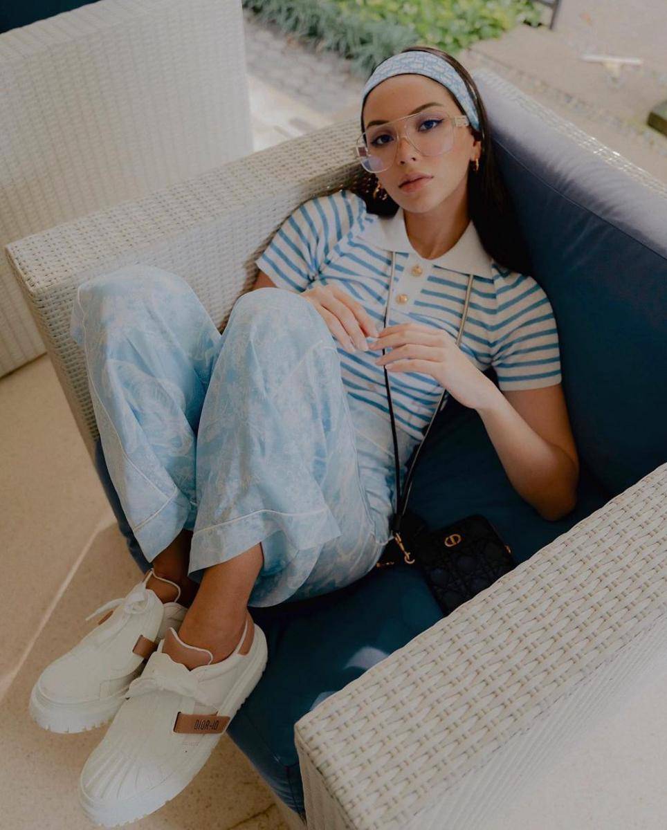 padu padan pattern outfit ala Alyssa Daguise (instagram.com/alyssadaguise)