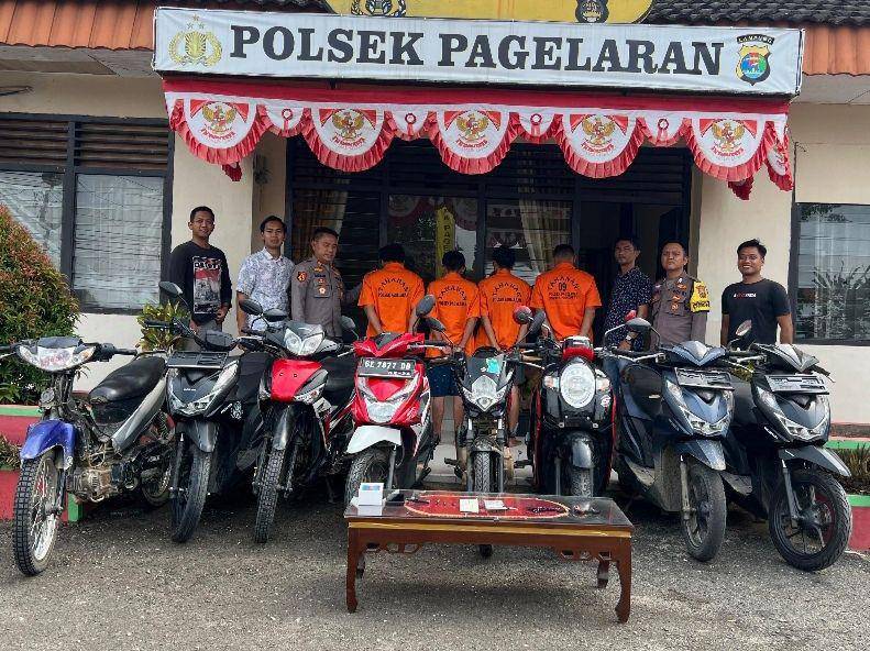 Polisi gabungan ungkap kasus komplotan pencurian motor di wilayah hukum Pringsewu. (Dok. Polres Pringsewu).