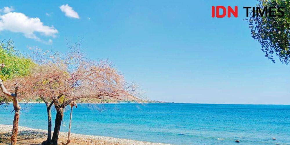 Pesona Pantai So Sangari dengan suguhan air laut yang biru (IDN Times/Juliadin)