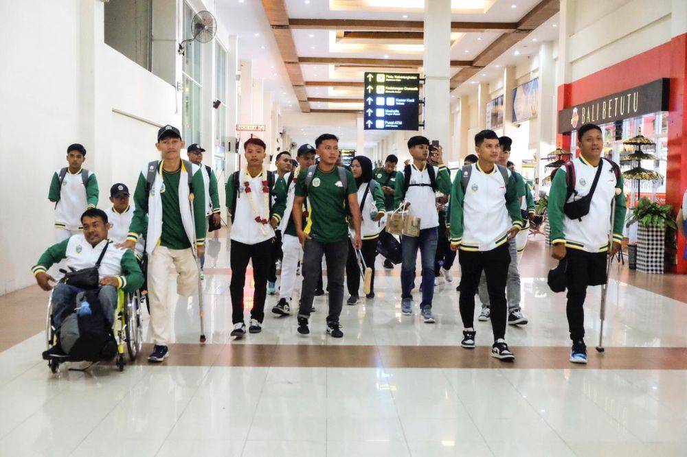 Kedatangan kontingen Peparnas 2024 di Bandara Adi Soemarmo, Solo. (Dok/PB Peparnas XVII)