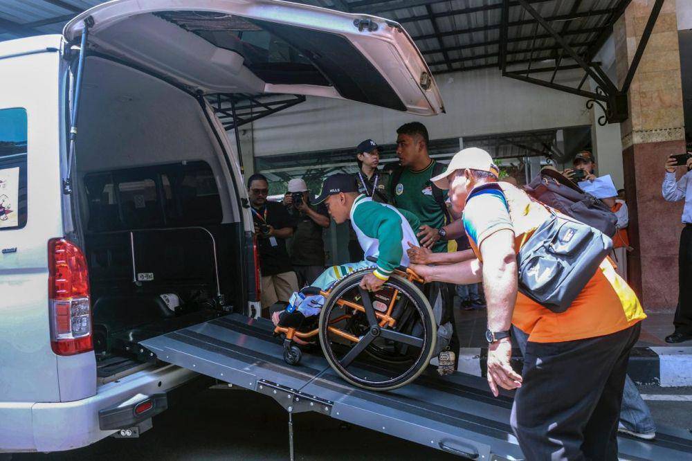 Kedatangan kontingen Peparnas 2024 di Bandara Adi Soemarmo, Solo. (Dok/PB Peparnas XVII)
