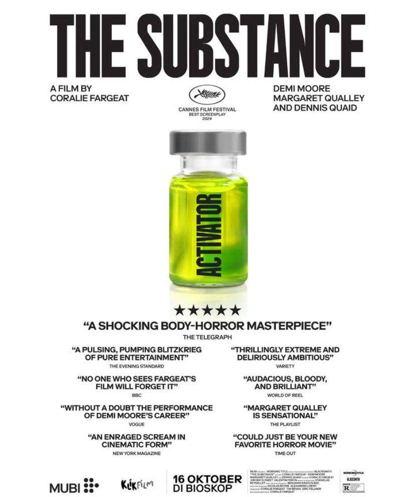 poster film The Substance (Instagram.com/klikfilm)