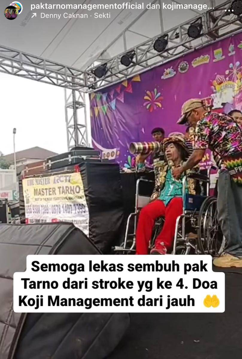 kabar terkini Pak Tarno (Instagram.com/kojimanagementartis | Instagram.com/paktarnomanagementofficial)