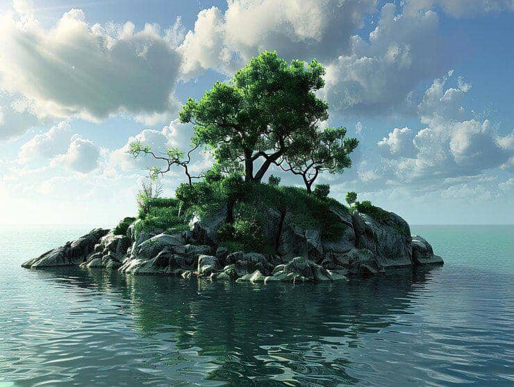 Pulau terpencil (freepik.com)