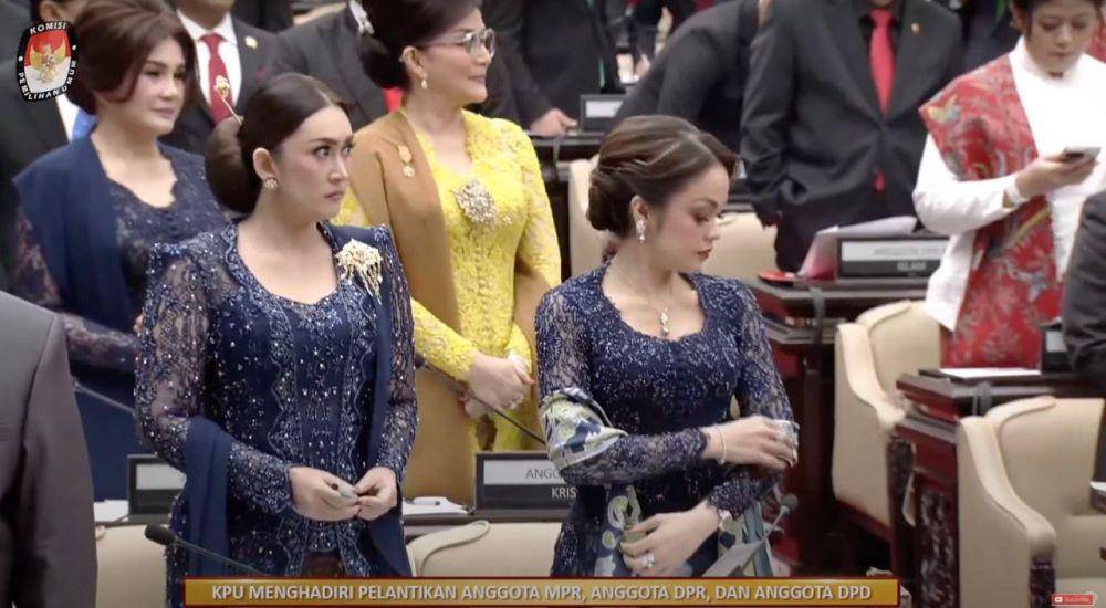 Potret artis saat pelantikan DPR RI periode 2024-2029 pada Selasa (1/10/2024). (YouTube.com/KPU Republik Indonesia)