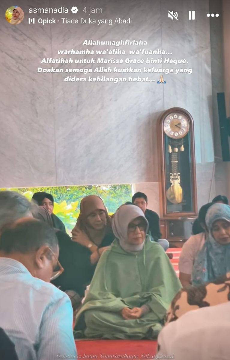 Ucapan duka artis atas meninggalnya Marissa Haque (instagram.com.com/asmanadia)