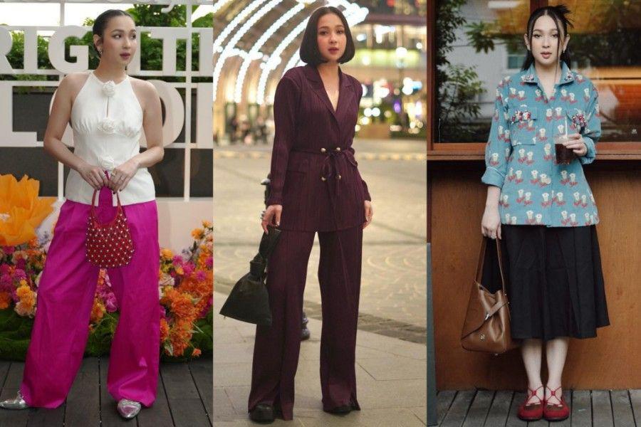 7 Perpaduan Busana dan Tas Tangan ala Agatha Pricilla, Modis!