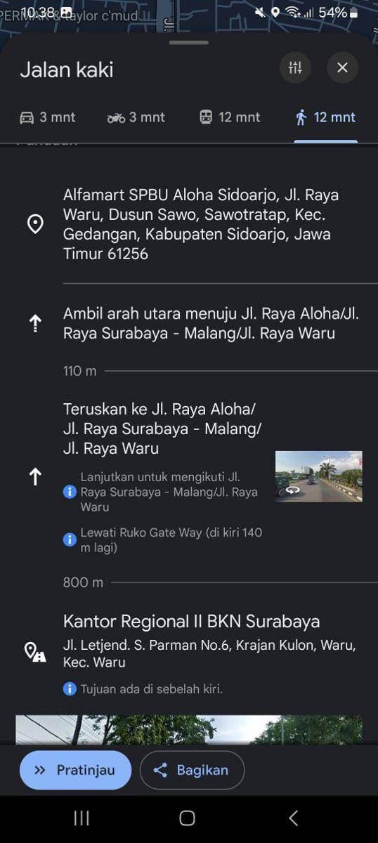 Fitur mode navigasi jalan kaki di Google Maps (dok. Google Maps)