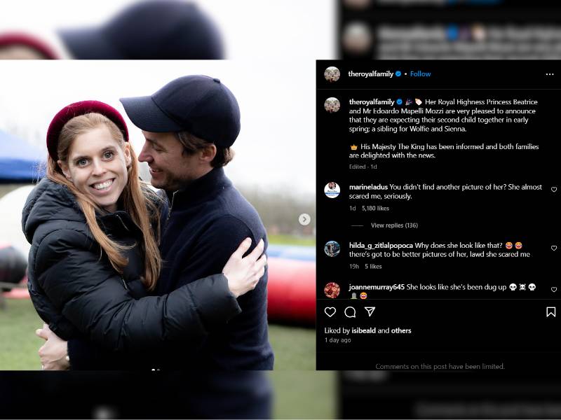Putri Beatrice dan suami, Edoardo Mapelli Mozzi (dok. Instagram/theroyalfamily)