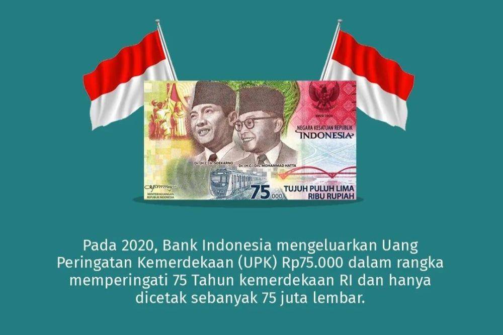 Ilustrasi uang Rp75 ribu (instagram.com/peruri.indonesia)