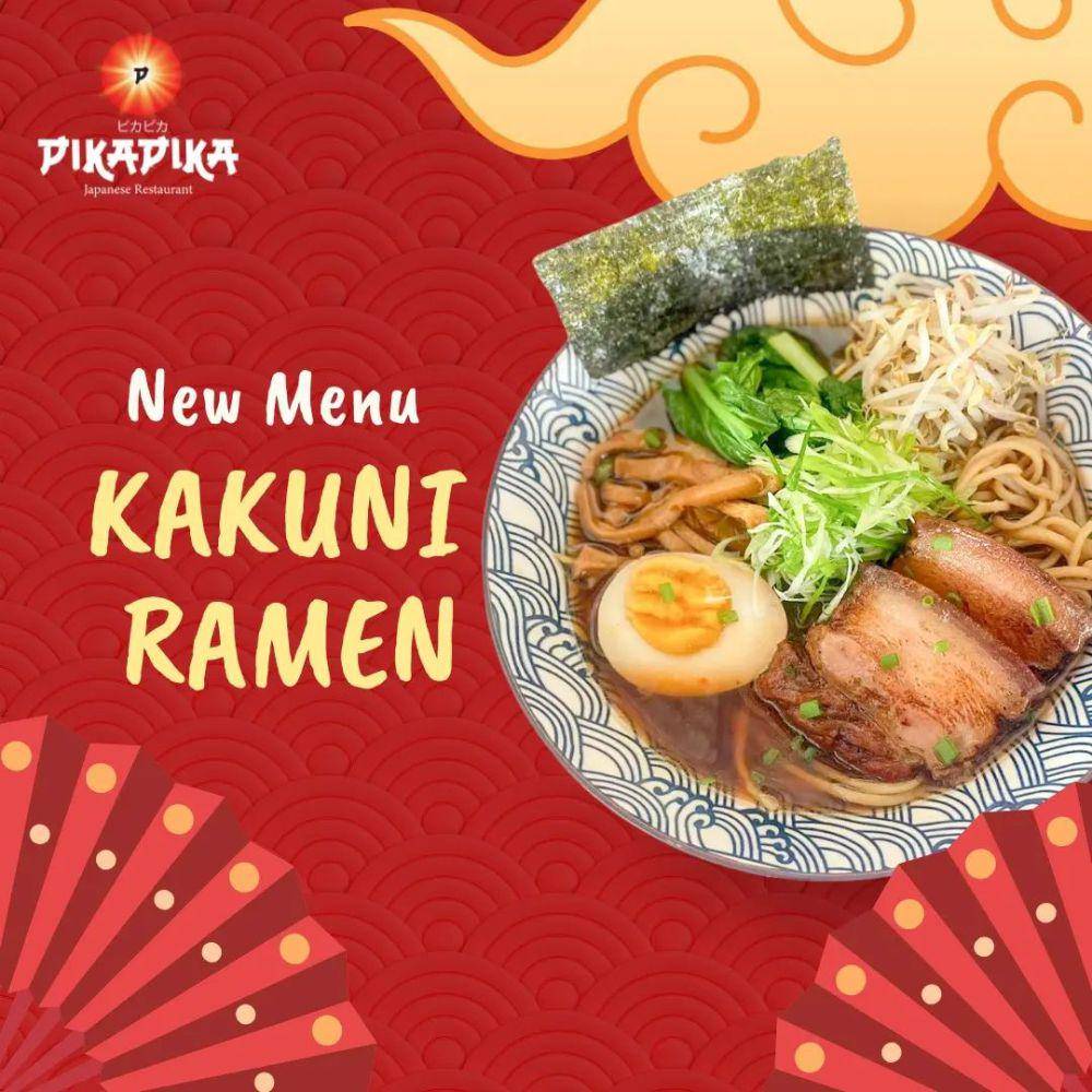 menu kakuni ramen di Pikapika Japanese Restaurant (instagram.com/pikapikaresto)