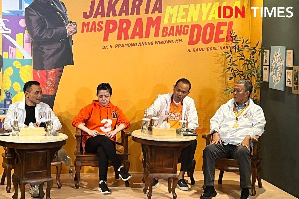 Konferensi pers Tim Pemenangan Pramono-Rano (IDN Times/Aryodamar)