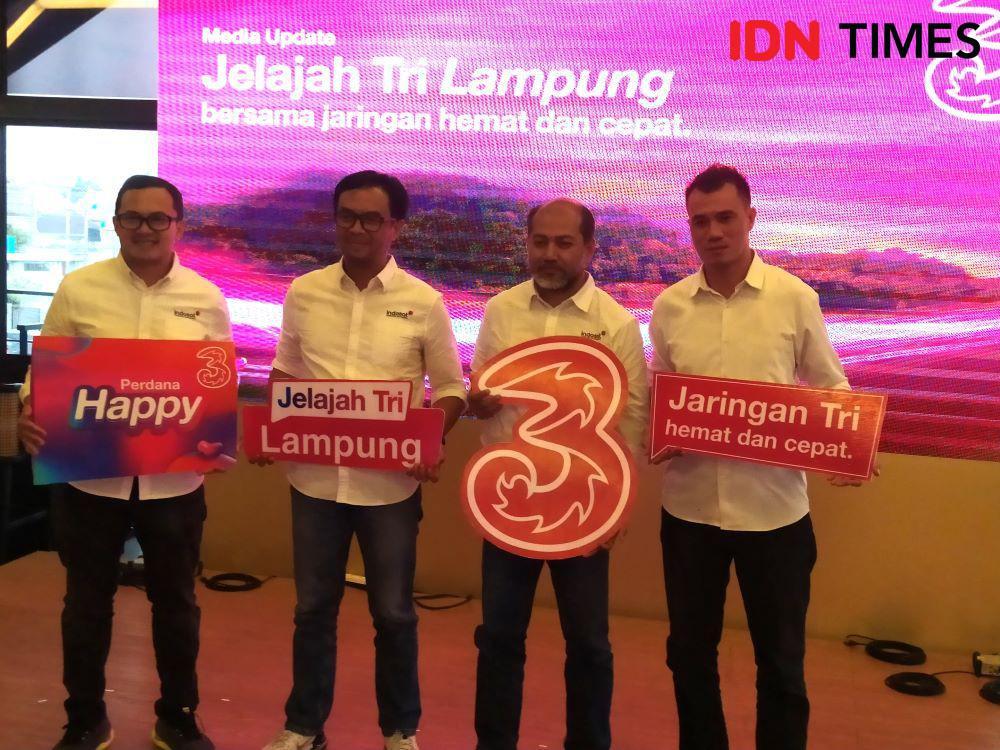Jaringan Tri Ditopang 1.714 BTS, Jangkau 228 Kecamatan di Lampung