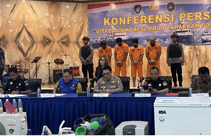 Ditpolair Korpolairud Baharkam Polri menggagalkan penyelundupan 134 ribu benih bening lobster (BBL) secara ilegal di wilayah Kampung Rempong, Kabupaten Lebak, Banten (Dok.istimewa)