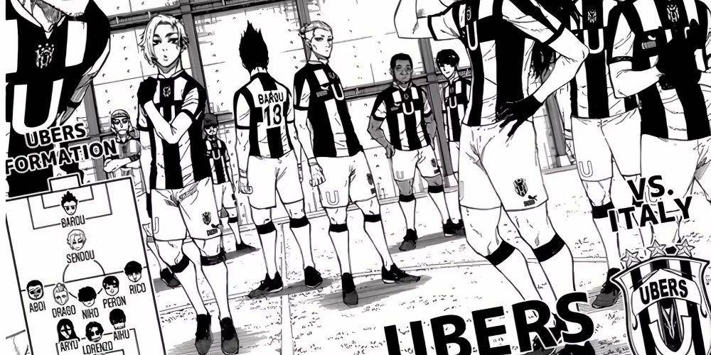 Tim Ubers dalam manga Blue Lock (dok. Shounen Magazine/Blue Lock)