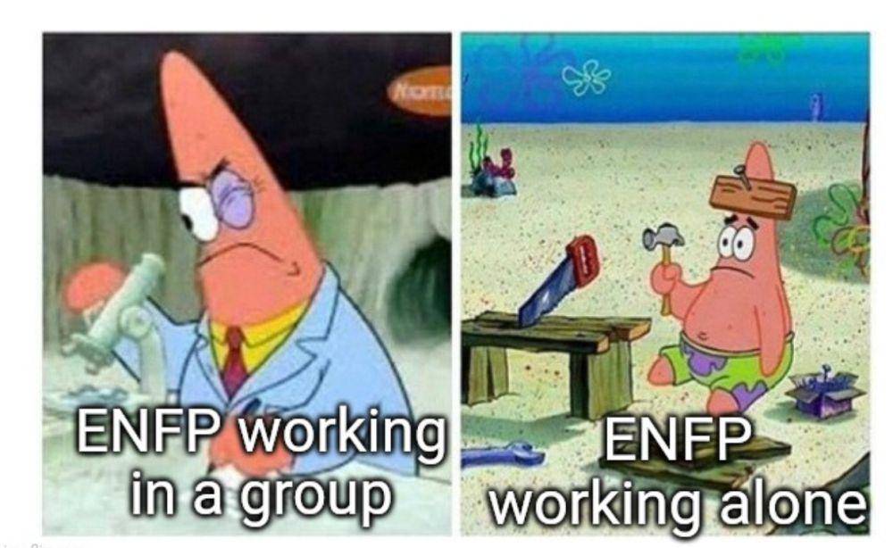 meme orang berkepribadian ENFP (reddit.com/Proton_Number203)