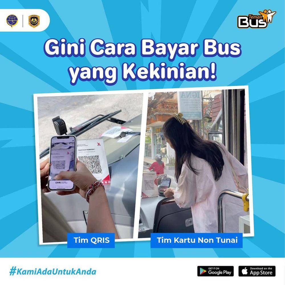 Cara bayar naik Teman Bus Bali (instagram.com/teman_bus)