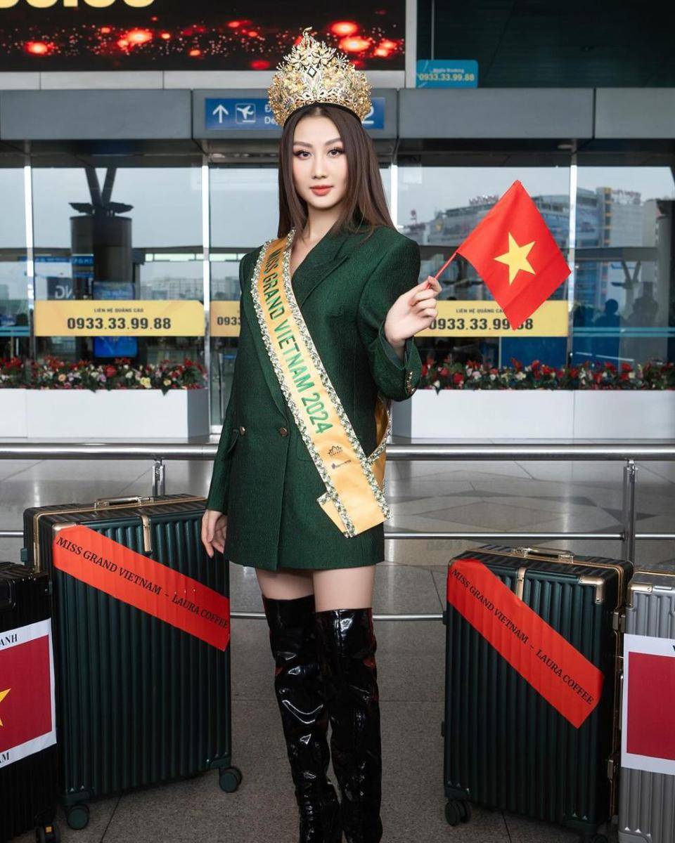 Potret Keberangkatan Finalis Asia ke Miss Grand International 2024 (Instagram.com/ariqueanh)