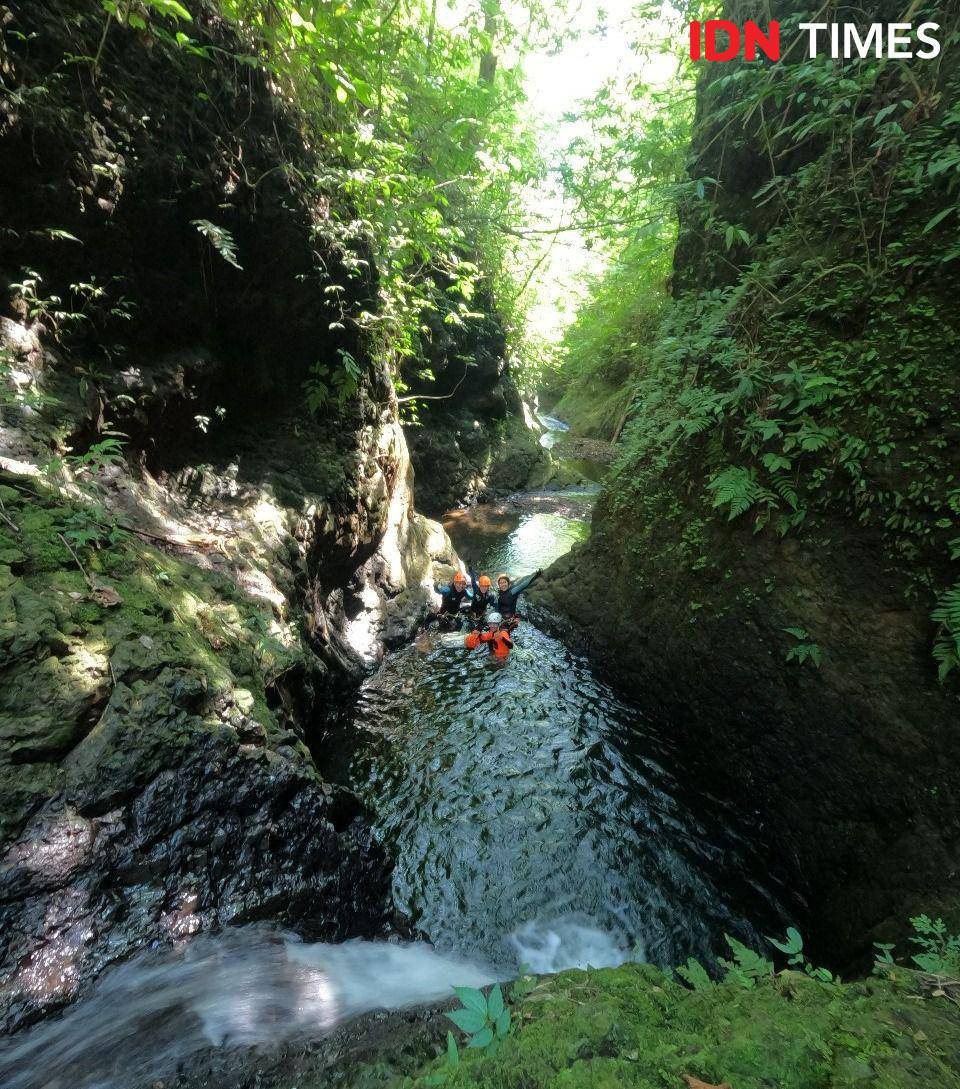 Potret atraksi canyoning di Bali (IDN Times/Dewi Suci)