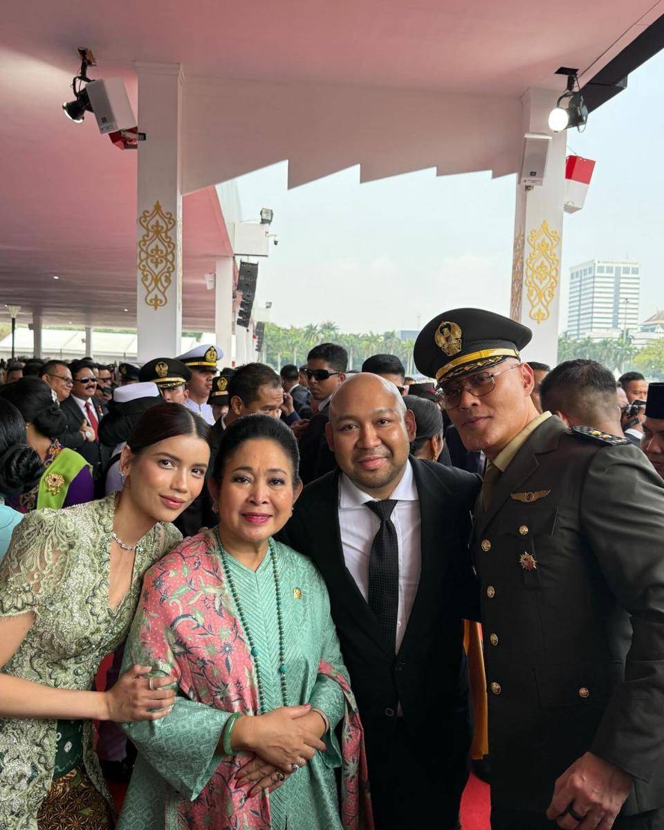 Deddy Corbuzier dan Sabrina HUT TNI (Instagram.com/sabrinachairunnisa_)