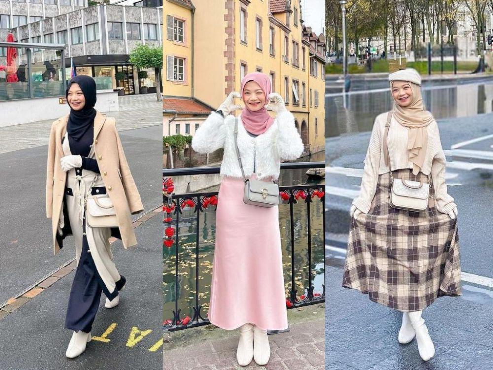 8 Inspirasi Traveling Outfit ala Cyntia Anggraeni, Modis Banget!